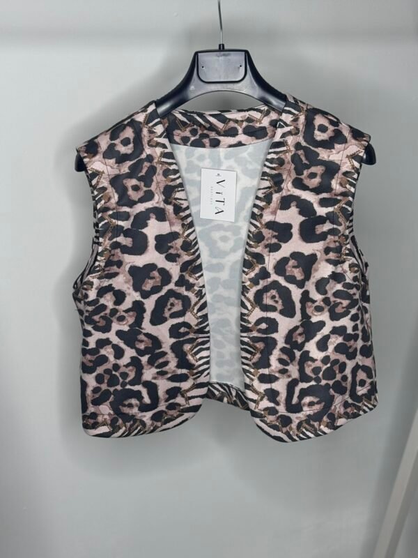 CHALECO ESTAMPADO CORTO