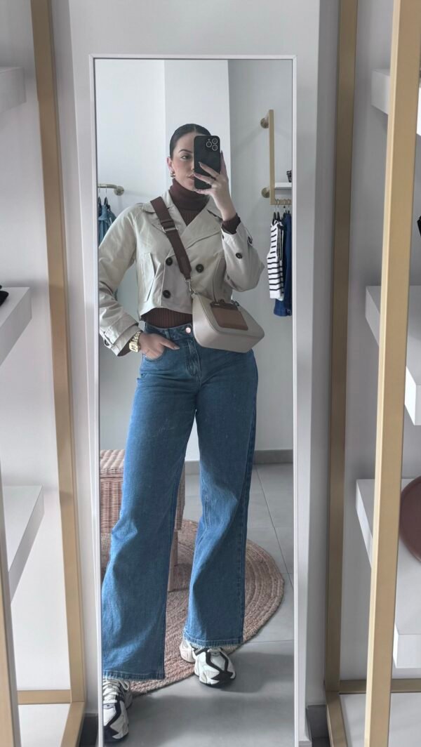CHAQUETA GABARDINA CORTA