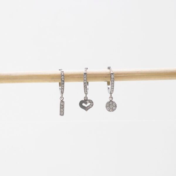 PENDIENTES ACERO ZIRCONITAS 3