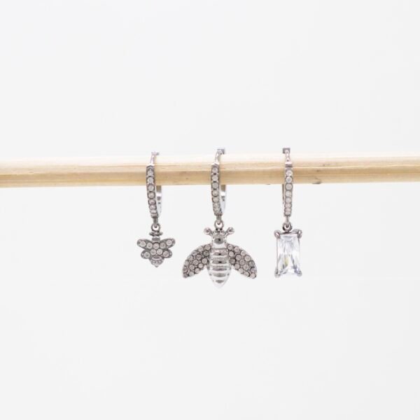 PENDIENTES ACERO ZIRCONITAS 3 - Imagen 2