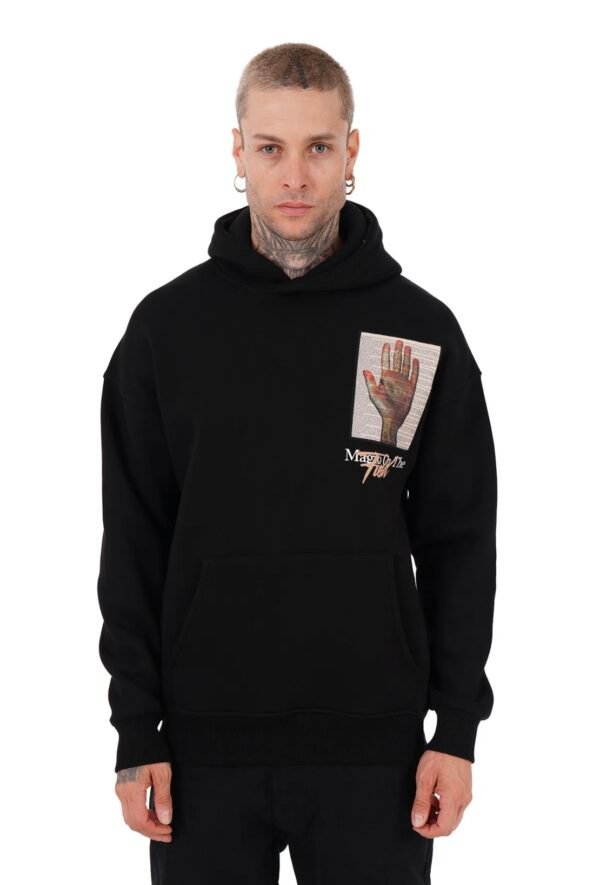 SUDADERA NEGRA MANO